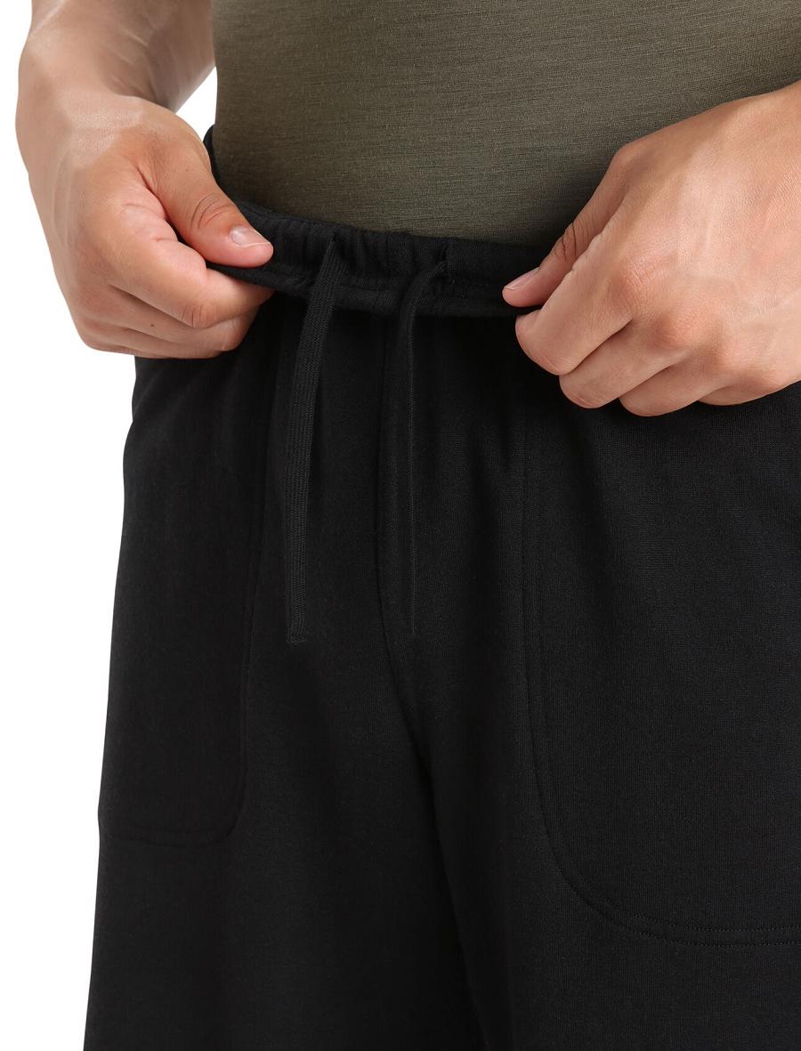 Black Icebreaker Merino Shifter Men's Shorts | AU 1108MQZA